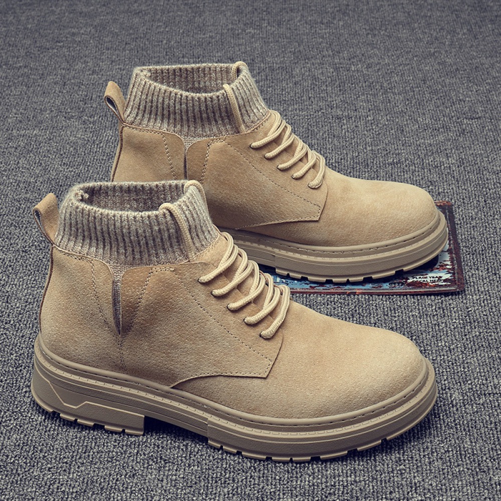 Autumn Trendy Men's High Top Casual Martin Boots Leather Shoes