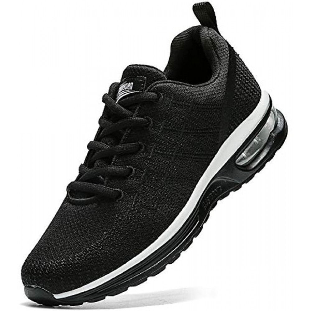 Men's Athletic Gym Tennis Sneakers Lightweight Walking Shoes Black